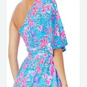 NWT Lilly Pulitzer Niki One Shoulder Romber Hawaiian Luau